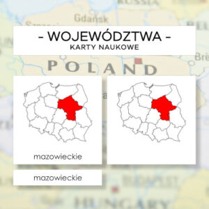 Polska - województwa - karty naukowe 16 szt.