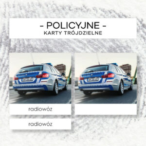 Policyjne - karty trójdzielne 10 szt.