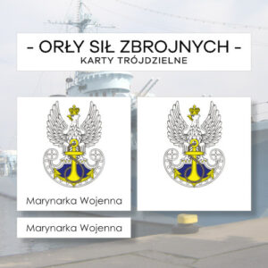 Orły Sił Zbrojnych RP - karty trójdzielne 5 szt.