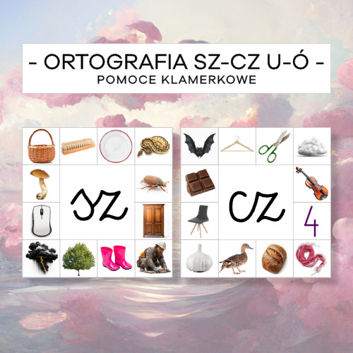 Ortografia sz-cz-u-ó - pomoce klamerkowe