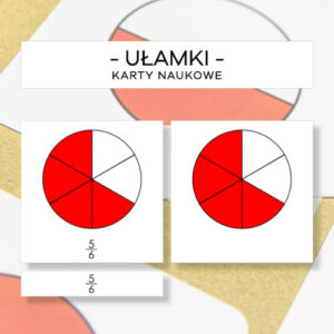 Ułamki - karty naukowe 55 szt.