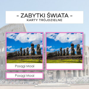 Zabytki Świata cz. 2 - karty trójdzielne 7 szt.