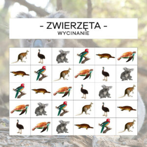 Zwierzęta Australii - wycinanie