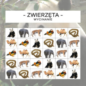 Zwierzęta Azji - wycinanie