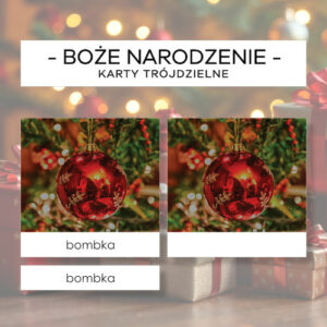 Boże Narodzenie - karty trójdzielne 20 szt.