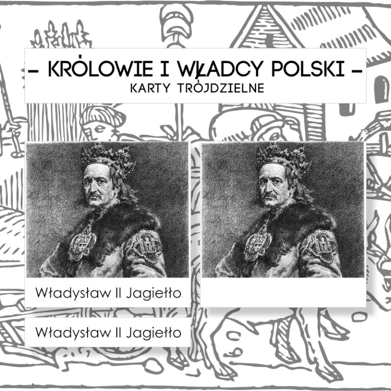 Królowie I Władcy Polski - Karty Trójdzielne 42 Szt. - Materiały ...