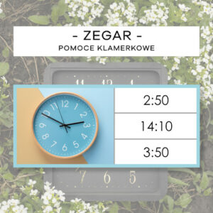 Zegar - pomoce klamerkowe