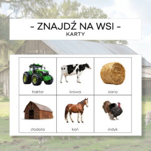 Znajdź na wsi - karty pracy