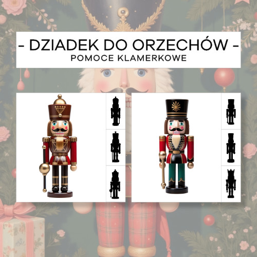 Dziadek do orzechów cienie - pomoce klamerkowe