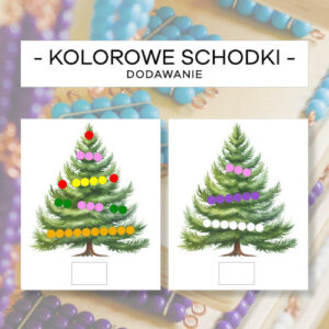 Kolorowe schodki - łańcuchy choinkowe