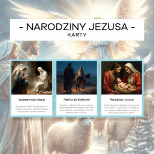 Narodziny Jezusa - linia czasu - karty 8 szt.