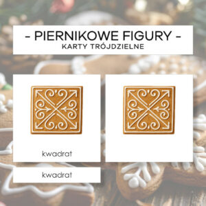 Piernikowe figury - karty trójdzielne 12 szt.