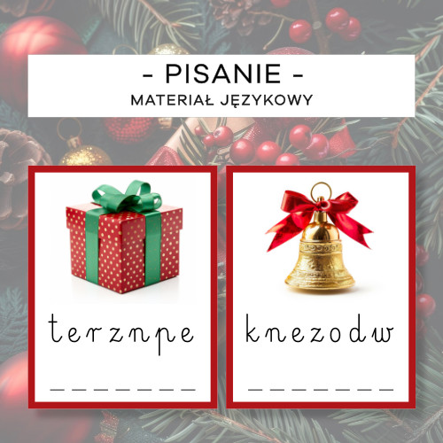 Materiał Językowy - Rozsypanka literowa - Boże Narodzenie