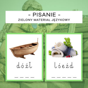 Zielony Materiał - Rozsypanka literowa 3