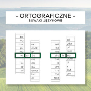 Suwaki ortograficzne - “ch”, “h”, "u", "ó", "ż" i "rz"