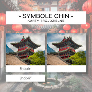 Chiny - symbole - karty trójdzielne 20 szt.
