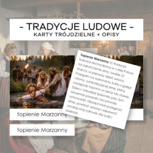 Tradycje ludowe - karty trójdzielne 14 szt. + opisy