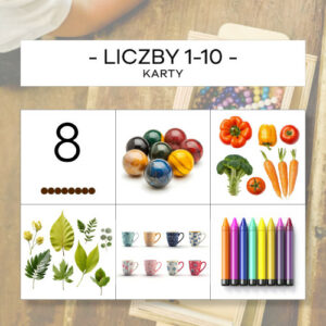 Liczby 1-10 - układanki - kolorowe schodki