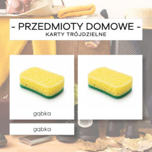 Przedmioty domowe - karty trójdzielne 36 szt.