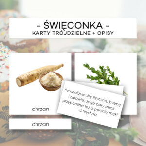 Święconka - karty trójdzielne 11 szt. + opisy