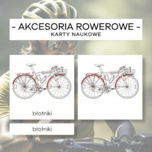 Akcesoria rowerowe - karty naukowe 17 szt.