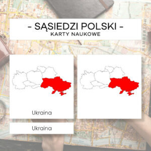Sąsiedzi Polski - karty naukowe 9 szt.
