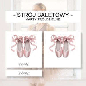 Strój baletowy - karty trójdzielne 8 szt.