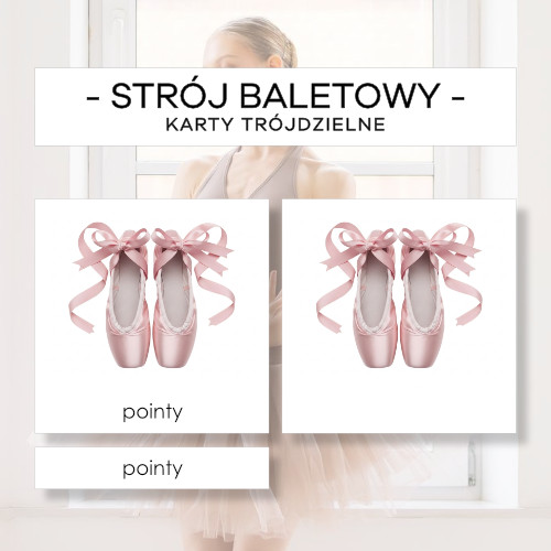 Strój baletowy - karty trójdzielne 8 szt.