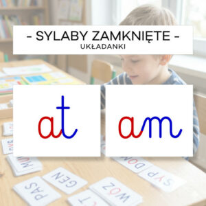 Sylaby zamknięte - tabliczki - pisany, mały i wielki druk