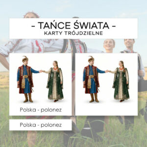 Tańce świata - karty trójdzielne 24 szt.