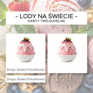 Lody na świecie - karty trójdzielne 24 szt.