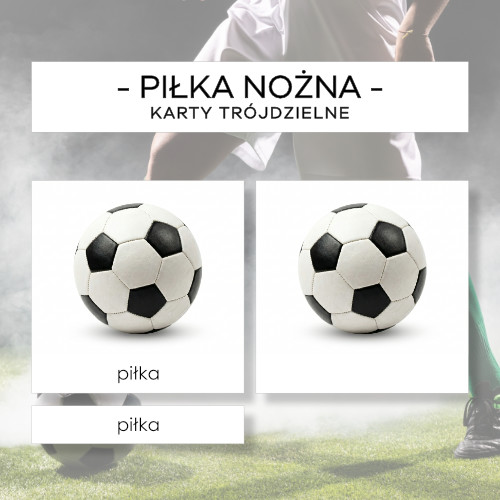 Piłka nożna - karty trójdzielne 12 szt.