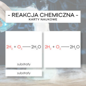 Reakcja chemiczna - karty naukowe 6 szt.