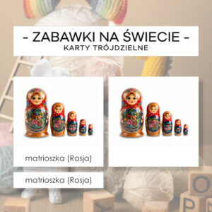 Zabawki na świecie - karty trójdzielne 24 szt.