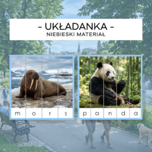 Niebieski Materiał - układanki 3