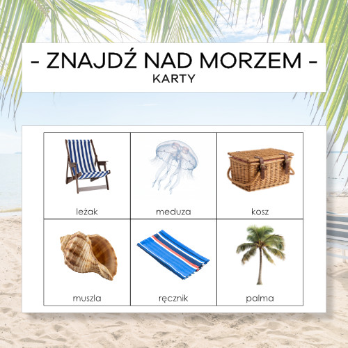 Znajdź nad morzem - karty pracy